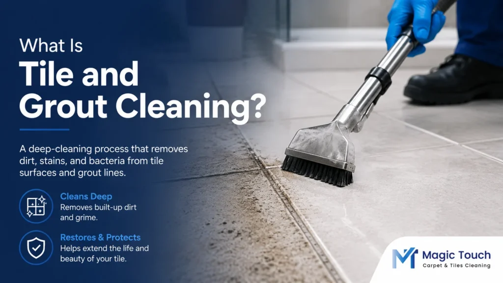 Tile and grout cleaning explained with professional deep cleaning example