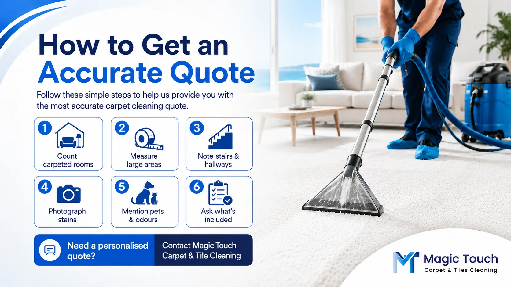Steps for getting an accurate carpet cleaning quote in Wollongong.
